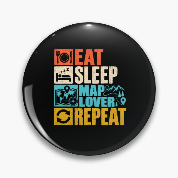 Item preview, Eat Sleep Map Lover Repeat Cartographer Geography Explorer Adventure designed and sold by SkeletonsDanger.