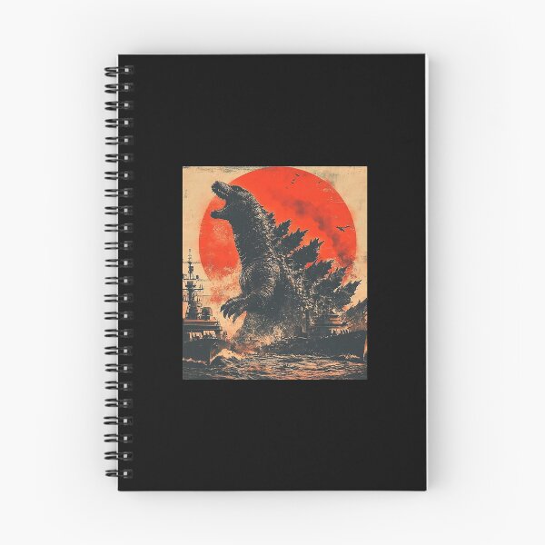 Item preview, Retro Japanese Kaiju Attack Under Rising Red Sun designed and sold by nryum.