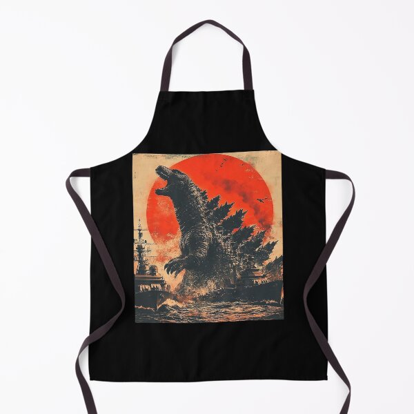Item preview, Retro Japanese Kaiju Attack Under Rising Red Sun designed and sold by nryum.