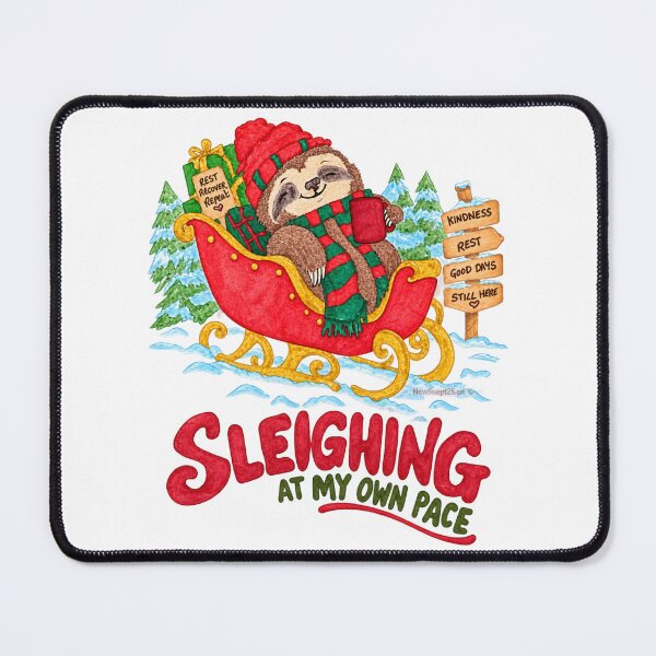 Item preview, Christmas Sloth Sleighing At My Own Pace designed and sold by newsuept25.art.