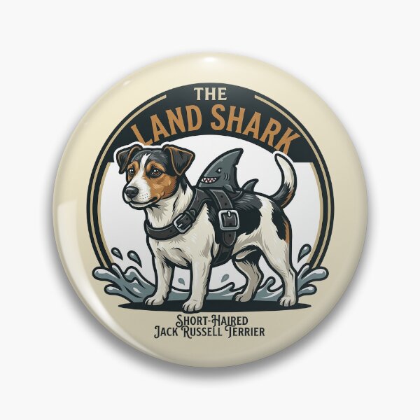 Item preview, Short-Haired Jack Russell Land Shark - Funny Smooth Coat JRT Art designed and sold by Vin  Zzep.