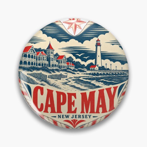 Item preview, Cape May USA Travel Souvenir Nautical Woodcut Heart designed and sold by VisualArtsOasis.