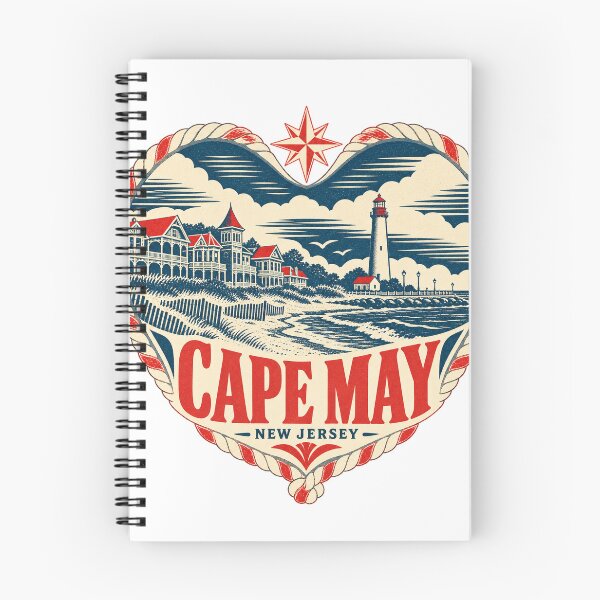 Item preview, Cape May USA Travel Souvenir Nautical Woodcut Heart designed and sold by VisualArtsOasis.