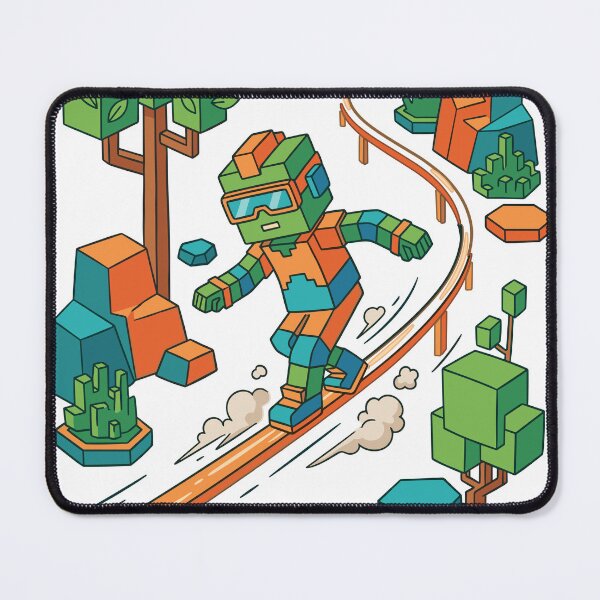 Item preview, Blocky Snowboarder Character Forest Design designed and sold by Ranpict.