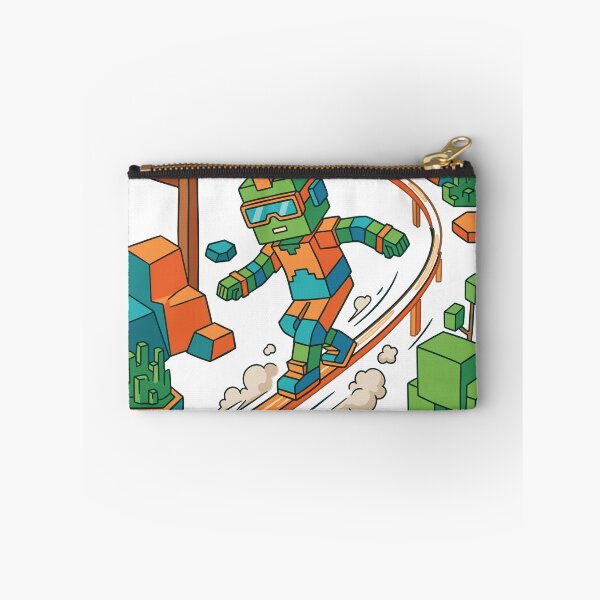 Item preview, Blocky Snowboarder Character Forest Design designed and sold by Ranpict.