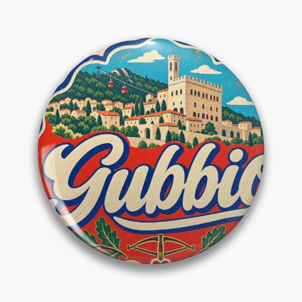 Item preview, Gubbio Italy Travel Souvenir Painted Italian Sign designed and sold by VisualArtsOasis.