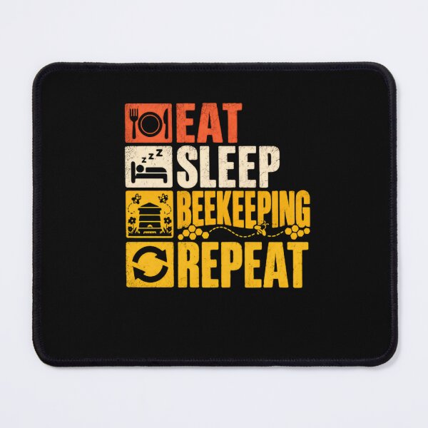 Item preview, Eat Sleep Beekeeping Repeat Beekeeper Hobby Bee Lover Apiculture designed and sold by HumansStuck12.