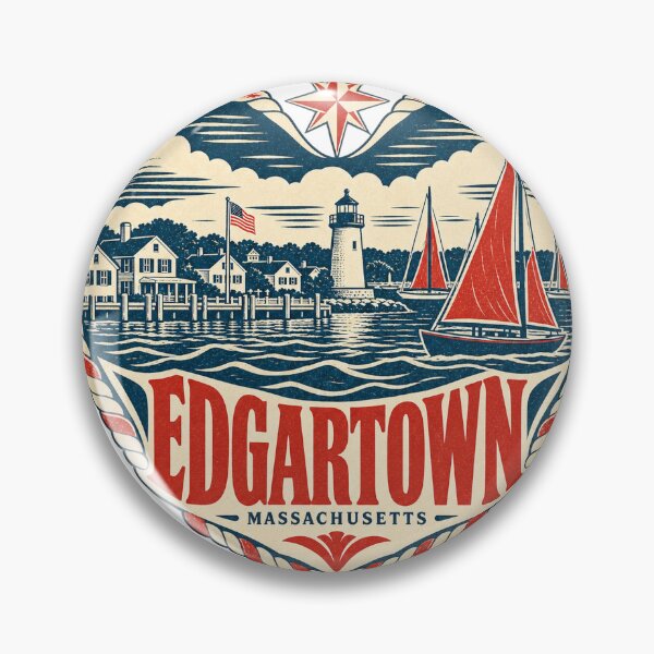 Item preview, Edgartown USA Travel Souvenir Nautical Woodcut Heart designed and sold by VisualArtsOasis.