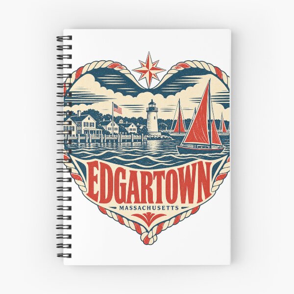 Item preview, Edgartown USA Travel Souvenir Nautical Woodcut Heart designed and sold by VisualArtsOasis.