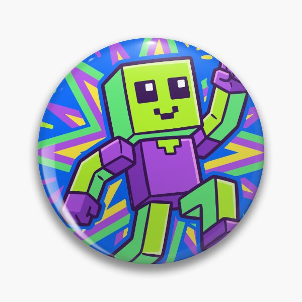 Item preview, Blocky Character Neon Burst Design designed and sold by Ranpict.
