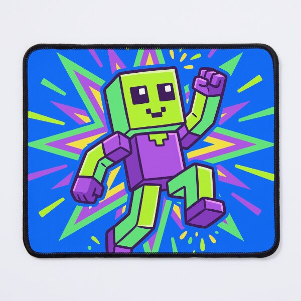 Item preview, Blocky Character Neon Burst Design designed and sold by Ranpict.