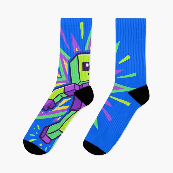 Item preview, Blocky Character Neon Burst Design designed and sold by Ranpict.
