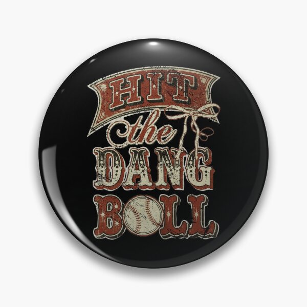Item preview, Hit The Dang Ball Funny Vintage Baseball Softball Game Day Bow Graphic designed and sold by CaChimShop.