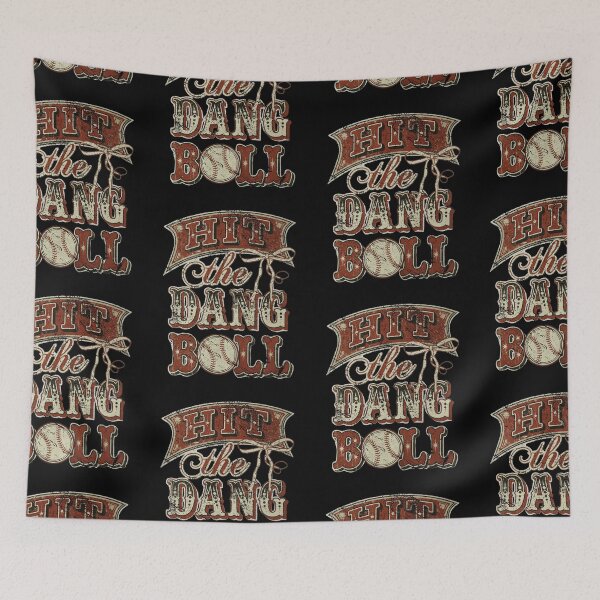 Item preview, Hit The Dang Ball Funny Vintage Baseball Softball Game Day Bow Graphic designed and sold by CaChimShop.
