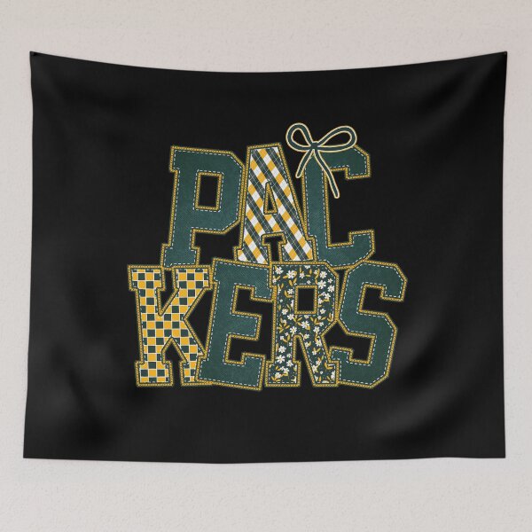 Item preview, Packers Floral Coquette Bow Denim-effect Football Fan Team Spirit designed and sold by RockTheFeal.