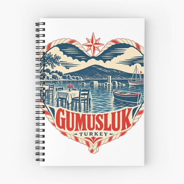 Item preview, Gumusluk Turkey Travel Souvenir Nautical Woodcut Heart designed and sold by VisualArtsOasis.