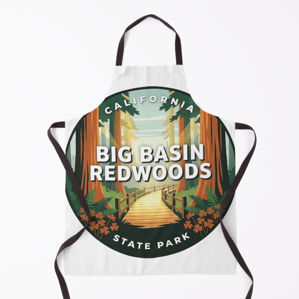 Item preview, Big Basin Redwoods Boardwalk Trail Round Sticker California State Park designed and sold by DetourDgn.