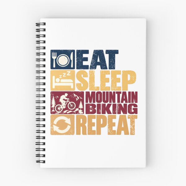 Item preview, Eat Sleep Mountain Biking Repeat Mountain Biker Cyclist Lover designed and sold by NeedForParks.