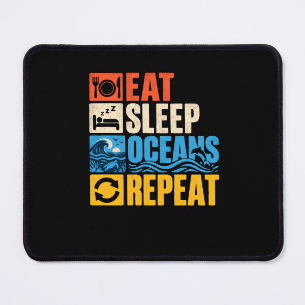 Item preview, Eat Sleep Oceans Repeat Marine Life Ocean Lover Conservation designed and sold by HumansStuck12.