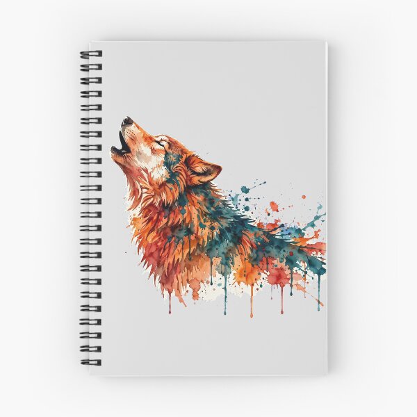 Item preview, Howling Wolf Watercolor Art - Wild Animals Splash designed and sold by CaptainSeal.