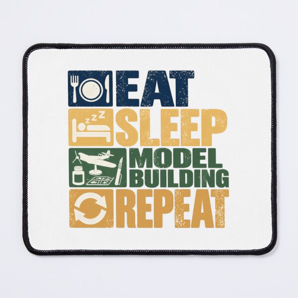 Item preview, Eat Sleep Model Building Repeat Model Builder Hobbyist Gift designed and sold by NeedForParks.