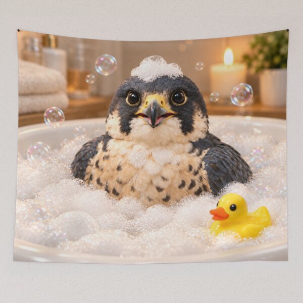 Item preview, Peregrine Falcon Bathtub Bubble Soak designed and sold by Sillytoe.