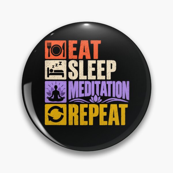 Item preview, Eat Sleep Meditation Repeat Meditator Mindfulness Yoga Zen designed and sold by JonesFlora2025.