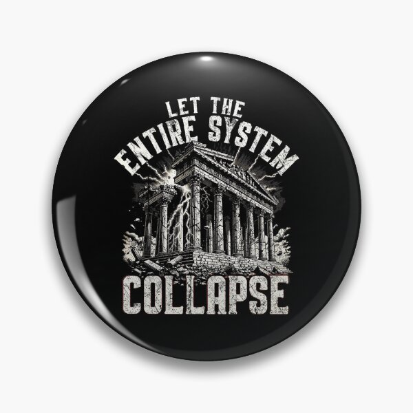 Item preview, Let The Entire System Collapse Ancient Greek Temple Lightning Vintage Graphic designed and sold by CaChimShop.