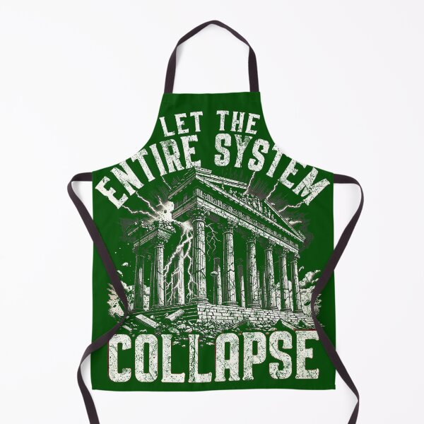 Item preview, Let The Entire System Collapse Ancient Greek Temple Lightning Vintage Graphic designed and sold by CaChimShop.
