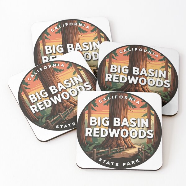 Item preview, Big Basin Giant Redwood Trail Round Badge Sticker California State Park designed and sold by DetourDgn.