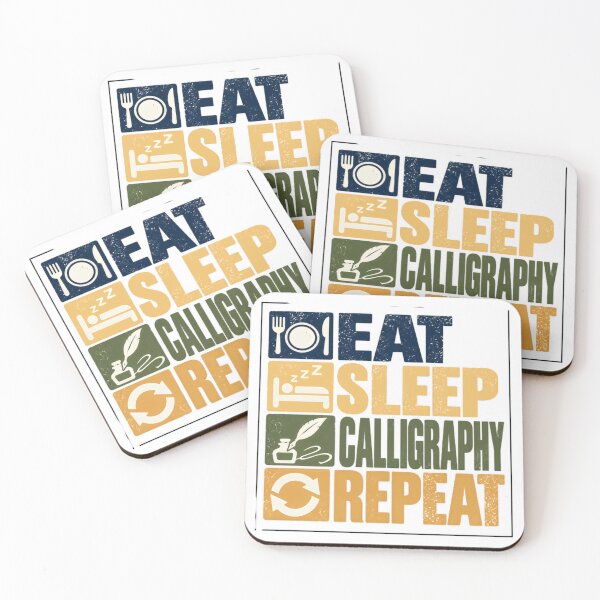 Item preview, Eat Sleep Calligraphy Repeat Calligraphy Artist Hobby designed and sold by NeedForParks.