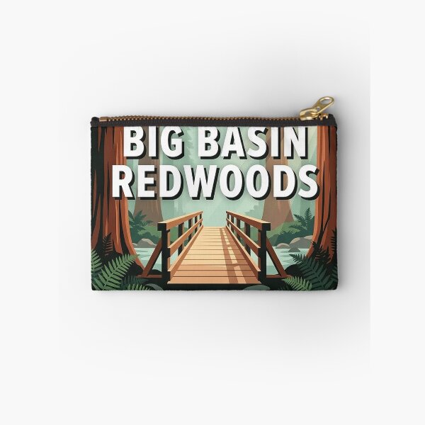 Item preview, Big Basin Redwoods Footbridge Round Sticker California State Park designed and sold by DetourDgn.