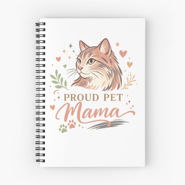 Item preview, Proud Pet Mama Cute Cat Lover Floral Paw Print Pet Mom Art Design designed and sold by inkoutninja.
