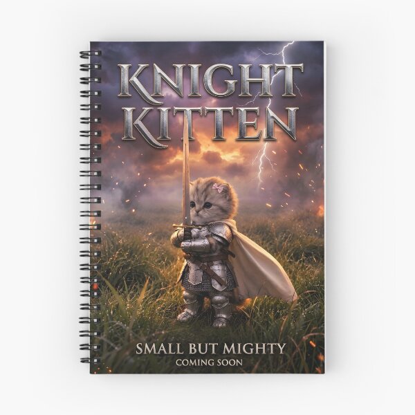 Item preview, Knight Kitten Small But Mighty Fantasy Warrior designed and sold by iwzzuel.