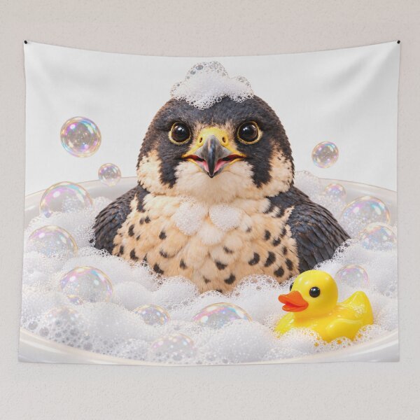 Item preview, Peregrine Falcon Bathtub Duck Visit designed and sold by Sillytoe.
