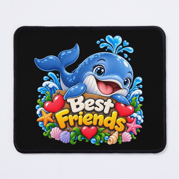 Item preview, Best Friends Blue Whale – Cute Kawaii Whale Ocean Friendship designed and sold by aventi24.