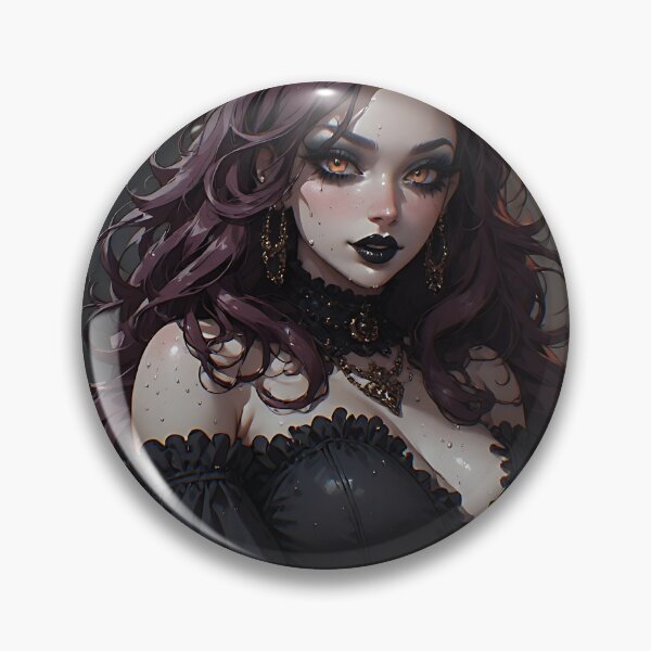 Item preview, Hot Halloween Anime Babe Goth Mommy Waifu Woman designed and sold by Your New Fixation.
