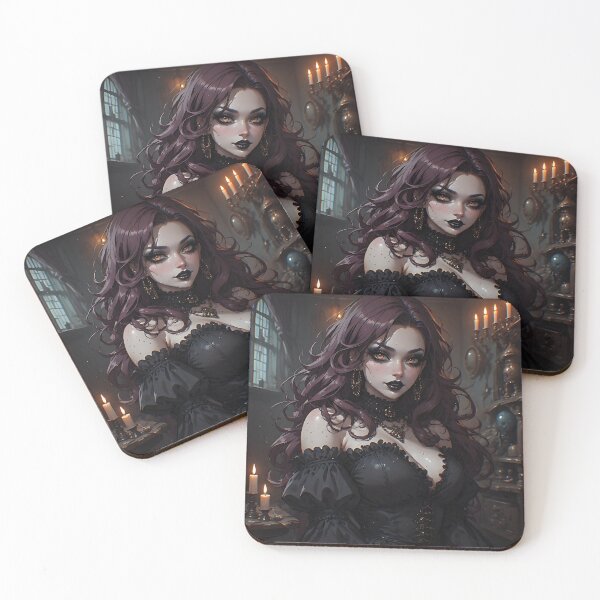 Item preview, Hot Halloween Anime Babe Goth Mommy Waifu Woman designed and sold by Your New Fixation.