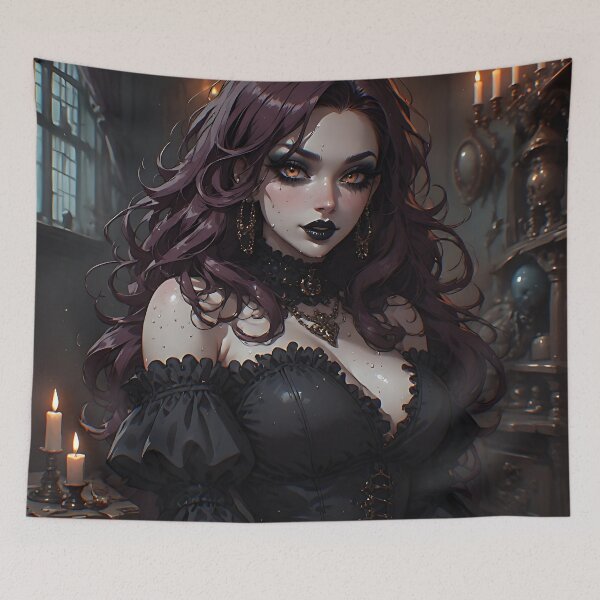 Item preview, Hot Halloween Anime Babe Goth Mommy Waifu Woman designed and sold by Your New Fixation.