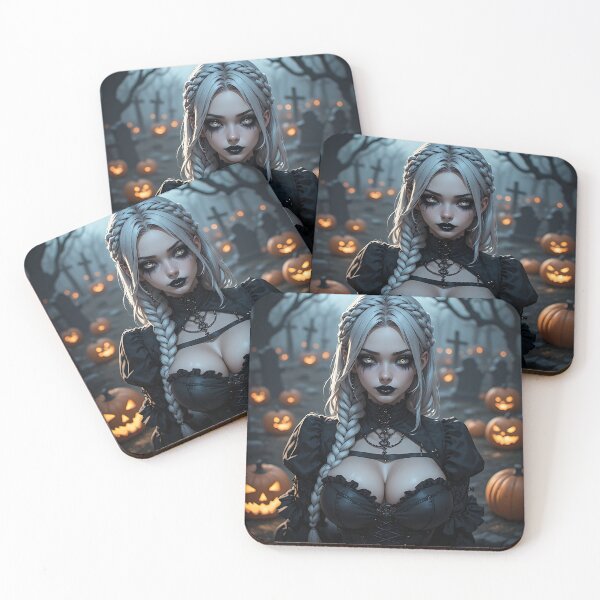 Item preview, Hot Halloween Anime Babe Goth Mommy Waifu Woman designed and sold by Your New Fixation.