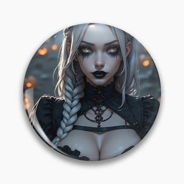 Item preview, Hot Halloween Anime Babe Goth Mommy Waifu Woman designed and sold by Your New Fixation.