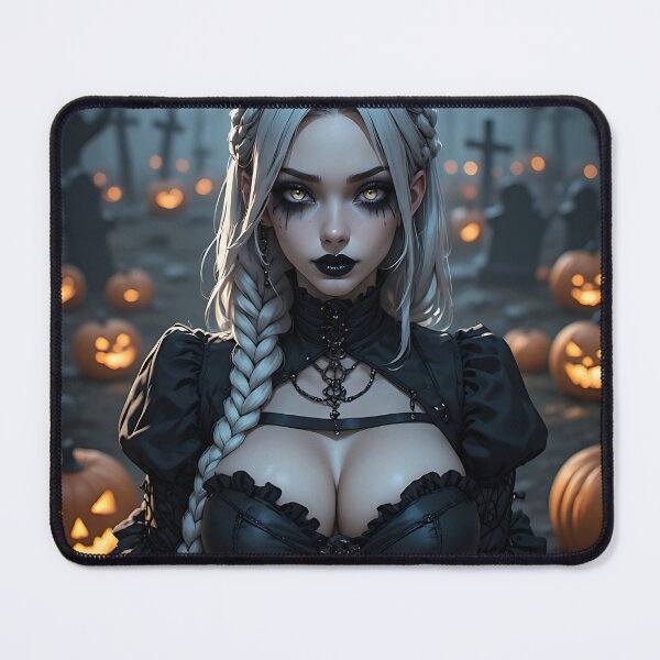 Item preview, Hot Halloween Anime Babe Goth Mommy Waifu Woman designed and sold by Your New Fixation.