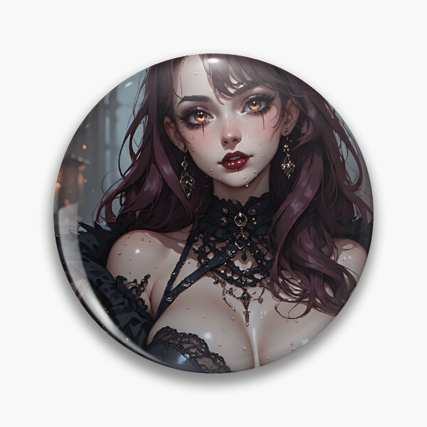 Item preview, Hot Halloween Anime Babe Goth Mommy Waifu Woman designed and sold by Your New Fixation.