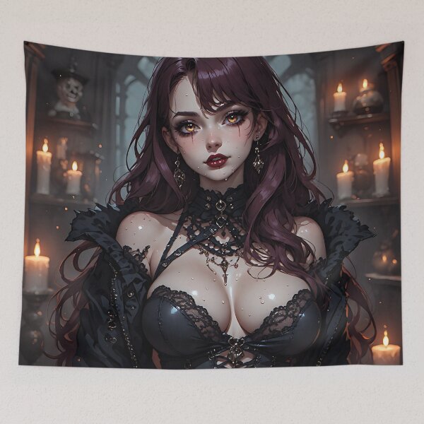 Item preview, Hot Halloween Anime Babe Goth Mommy Waifu Woman designed and sold by Your New Fixation.