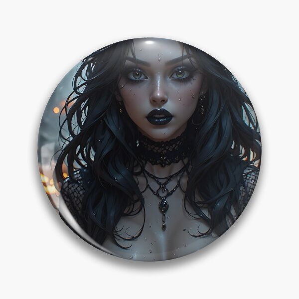 Item preview, Hot Halloween Anime Babe Goth Mommy Waifu Woman designed and sold by Your New Fixation.