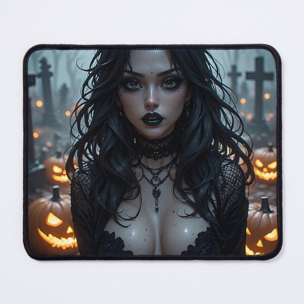 Item preview, Hot Halloween Anime Babe Goth Mommy Waifu Woman designed and sold by Your New Fixation.