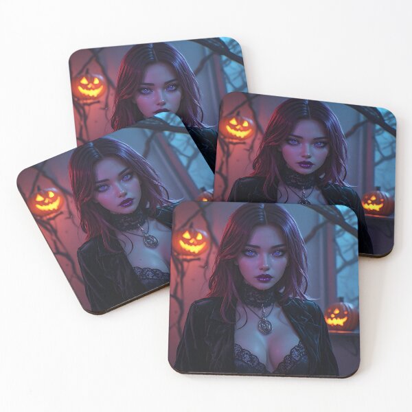 Item preview, Hot Halloween Anime Babe Goth Mommy Waifu Woman designed and sold by Your New Fixation.