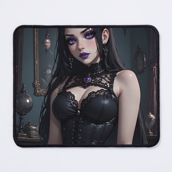 Item preview, Hot Halloween Anime Babe Goth Mommy Waifu Woman designed and sold by Your New Fixation.