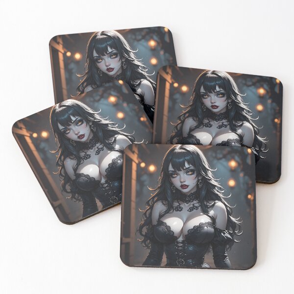 Item preview, Hot Halloween Anime Babe Goth Mommy Waifu Woman designed and sold by Your New Fixation.