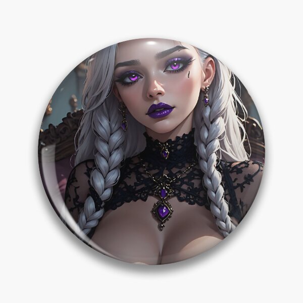 Item preview, Hot Halloween Anime Babe Goth Mommy Waifu Woman designed and sold by Your New Fixation.